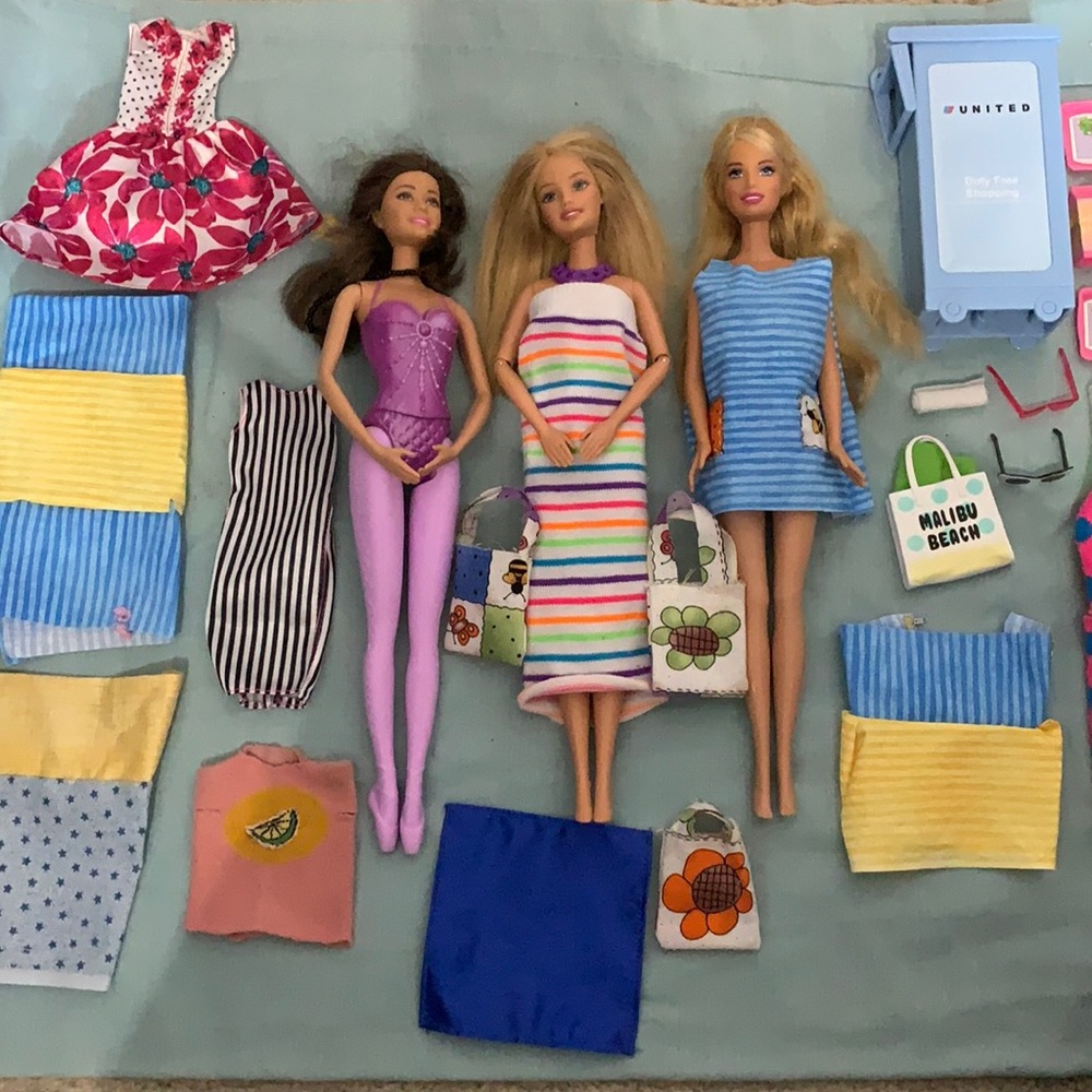 Lot of three Barbies